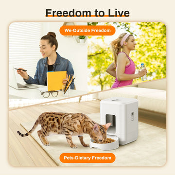 2025 New 2L Wifi Smart Pet Feeder Automatic Cat and Dog Food Dispenser Slow Feed Timer Regular and Quantitative Feeding for Pets