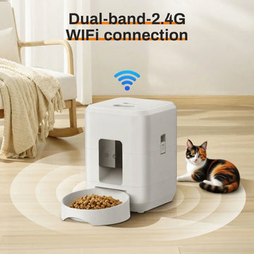 2025 New 2L Wifi Smart Pet Feeder Automatic Cat and Dog Food Dispenser Slow Feed Timer Regular and Quantitative Feeding for Pets